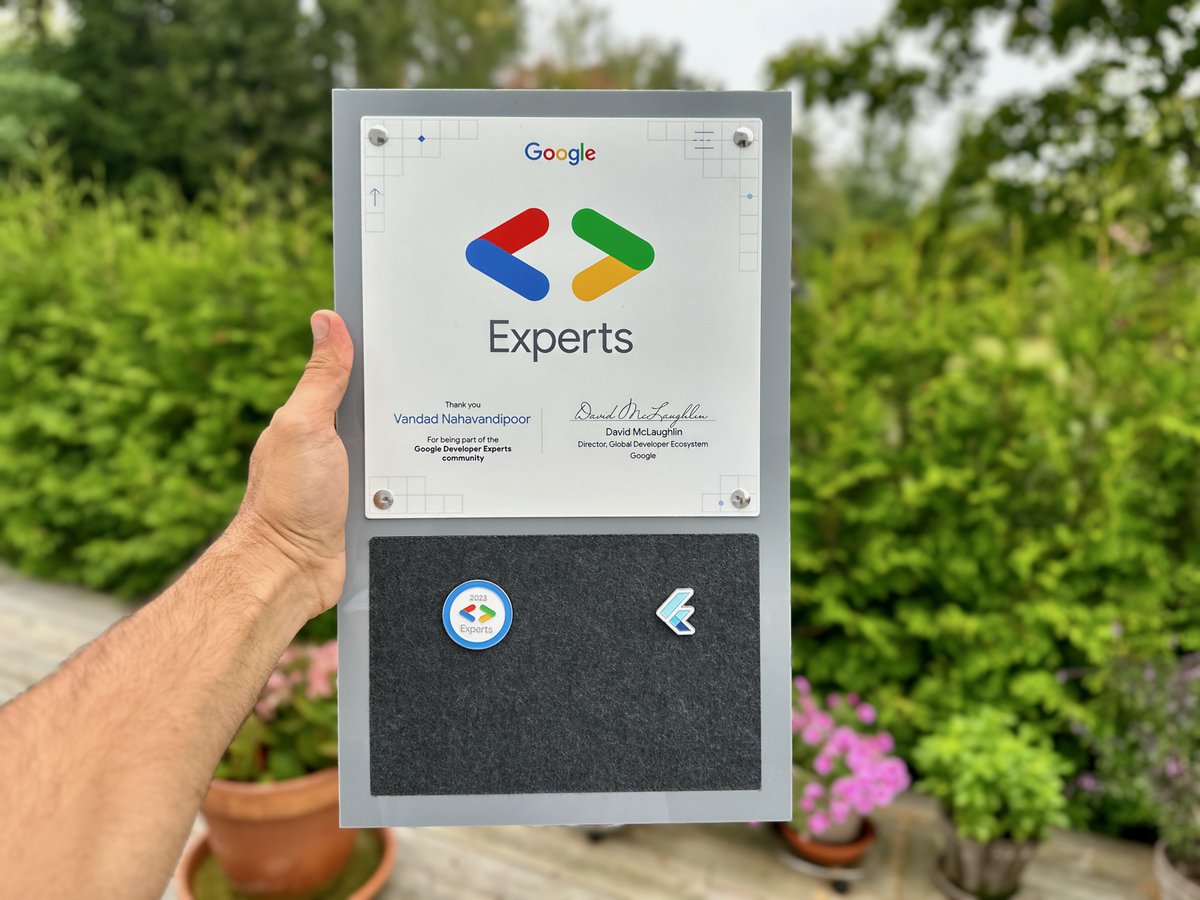 vandadnp's tweet image. Thank you @Google and @FlutterDev for this 🥲