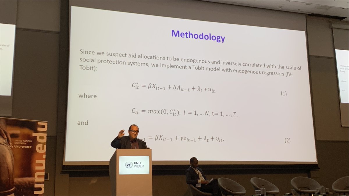 UNUWIDER's tweet image. @MiguelNinoZ on impact of aid on social protection in low- and middle-income countries: positive effect of aid on social protection adoption and expansion. No evidence of detrimental effects of aid, but an unequal distribution of budgets exists. go.unu.edu/hFutG #Rev4Dev