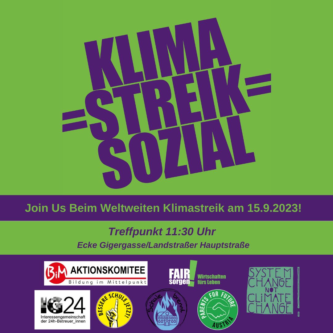 In einer Woche ist #weltweiterklimastreik - und wir machen ihn zum Sozial-Streik! Gemeinsam mit Initiativen aus der Klimabewegung und dem sozialen Bereich wollen wir aufzeigen, wie ökologische &amp; soziale Krise zusammenhängen. Mehr Infos im Thread⬇️
Wir sehen uns im Demoblock! 1/6