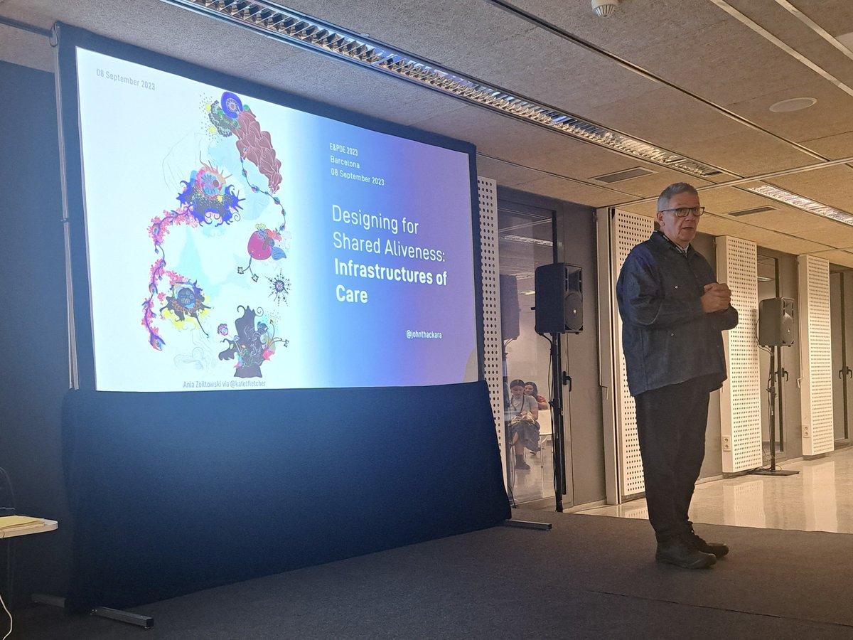 We kick things off on the final day of the E&amp;PDE conference with a keynote from <a href="/johnthackara/">john thackara 约翰·萨卡拉</a> Designing for shared aliveness: infrastructures of care. Best of luck to those who are presenting today.  #EPDE23