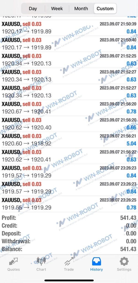 WinBot21319's tweet photo. 🕐 Date：2023/09/07
💵  Position：10000 
💸 Profits：$541.43
💰 Yield Rate：5.41%
WINROBOT🔥 Strive for greater possibilities for
the interests of users🚀 
✈️ TG CHANNEL https://t.co/Vyd5DSkGPM #forexprofit #trade https://t.co/jWxuGqTnhr