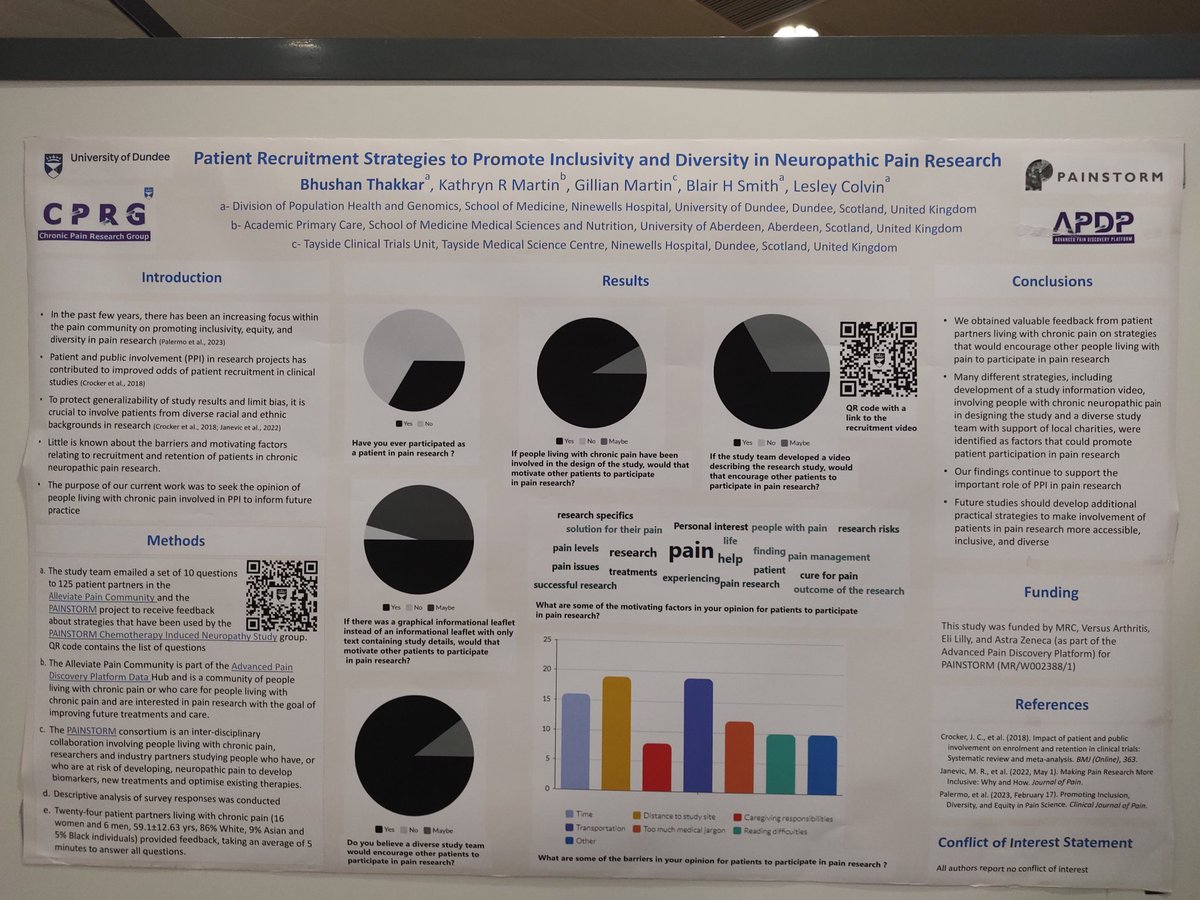 Bhushan Thakkar PT, PhD (@thakkarbhushan) on Twitter photo If you are at <a href="/IASPpain/">IASP</a> <a href="/NeuPsig/">NeuPSIG</a> please stop by my poster this afternoon from 3-4pm to chat about patient recruitment strategies to promote inclusivity and diversity in Neuropathic pain research <a href="/Painstorm_APDP/">PAINSTORM Consortium For Neuropathic Pain</a> <a href="/DundeeCPRG/">Chronic Pain Research Group Dundee University</a> <a href="/MsApdp/">Advanced Pain Discovery Platform</a> <a href="/dundeeuni/">University of Dundee</a> If you are at <a href="/IASPpain/">IASP</a> <a href="/NeuPsig/">NeuPSIG</a> please stop by my poster this afternoon from 3-4pm to chat about patient recruitment strategies to promote inclusivity and diversity in Neuropathic pain research <a href="/Painstorm_APDP/">PAINSTORM Consortium For Neuropathic Pain</a> <a href="/DundeeCPRG/">Chronic Pain Research Group Dundee University</a> <a href="/MsApdp/">Advanced Pain Discovery Platform</a> <a href="/dundeeuni/">University of Dundee</a>