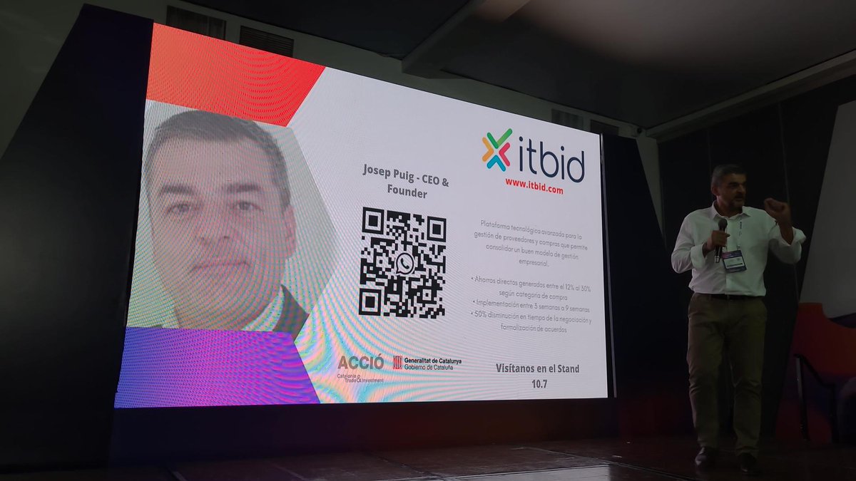 itbid's tweet photo. 📣 Ponencia de nuestro CEO Josep Puig Serra n @ANDICOM esobre el impacto de la 𝘁𝗿𝗮𝗻𝘀𝗳𝗼𝗿𝗺𝗮𝗰𝗶𝗼́𝗻 𝗱𝗶𝗴𝗶𝘁𝗮𝗹, 𝗹𝗮 𝗜𝗔 𝘆 𝗲𝗹 𝗠𝗮𝗰𝗵𝗶𝗻𝗲 𝗟𝗲𝗮𝗿𝗻𝗶𝗻𝗴 𝗲𝗻 𝗲𝗹 𝗮́𝗿𝗲𝗮 𝗖𝗼𝗺𝗽𝗿𝗮𝘀.

#ANDICOM2023 #GetIntoANDICOM #EventosTecnológicos https://t.co/sTc4By9SpL