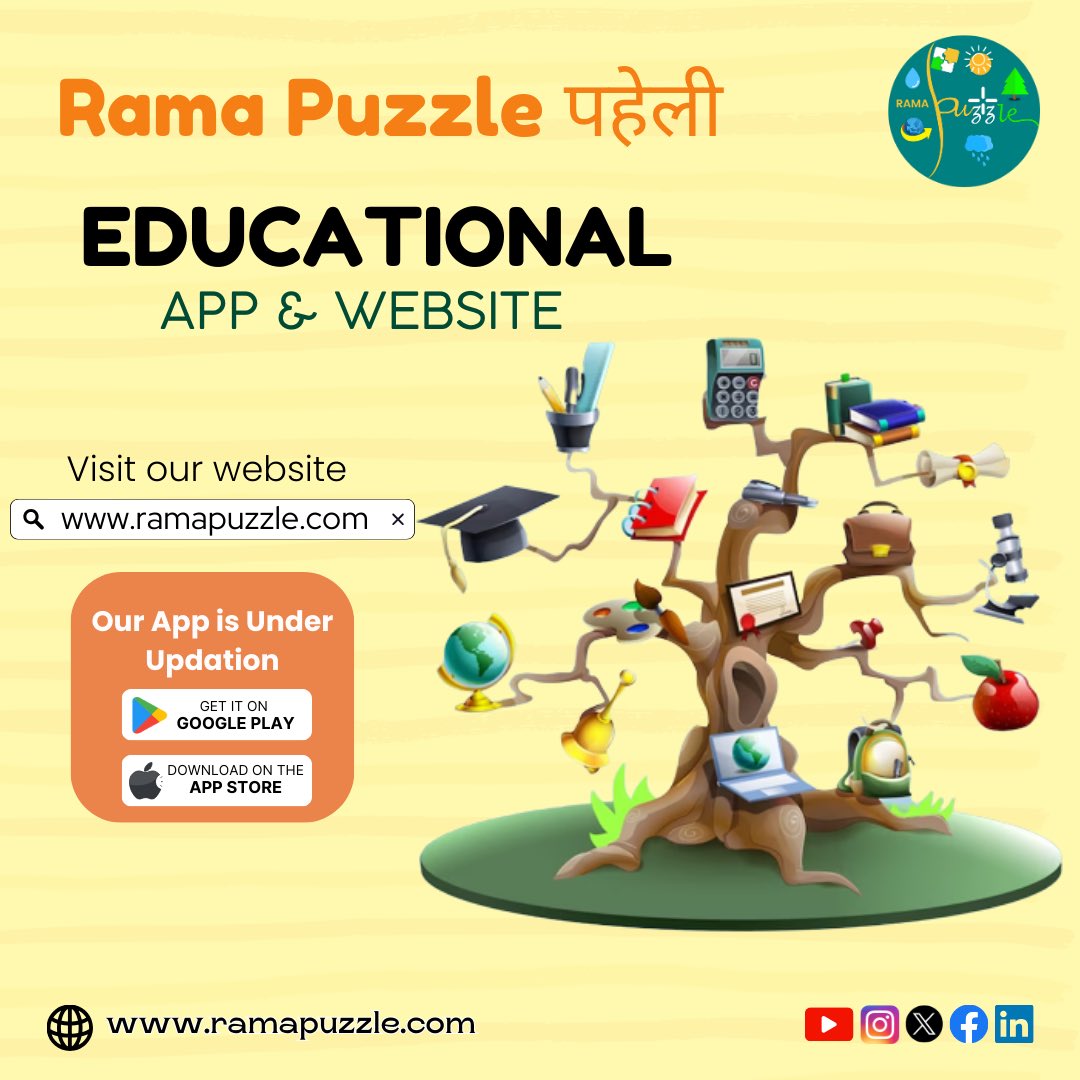 RamaPuzzle's tweet image. &quot;Unlock Your Mind&apos;s Potential with Rama Puzzle: Where Education Meets Excitement!&quot;
#RamaPuzzleEdu #LearnWithRamaPuzzle #EducationUnleashed #PuzzleYourWayToKnowledge #ExploreRamaPuzzle #MindfulLearning #EduTechExcellence #KnowledgeJourney #BrainTeasers #ramapuzzle