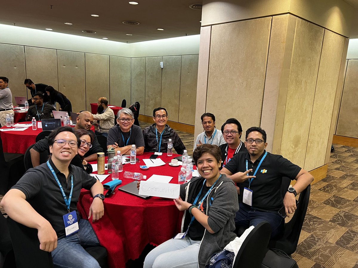 devinmaeztri's tweet photo. Community Team Table at @WordCampMY! 

We’re looking forward to having more WordPress Meetup chapters in Malaysia and reactivated dormant chapters. 

If you want to get involved, reach out to Julian Song Leo Koo Liew CheonFong and Sam Suresh!

#wcmy #WordCamp #WordPress https://t.co/2S4GdIQtcC