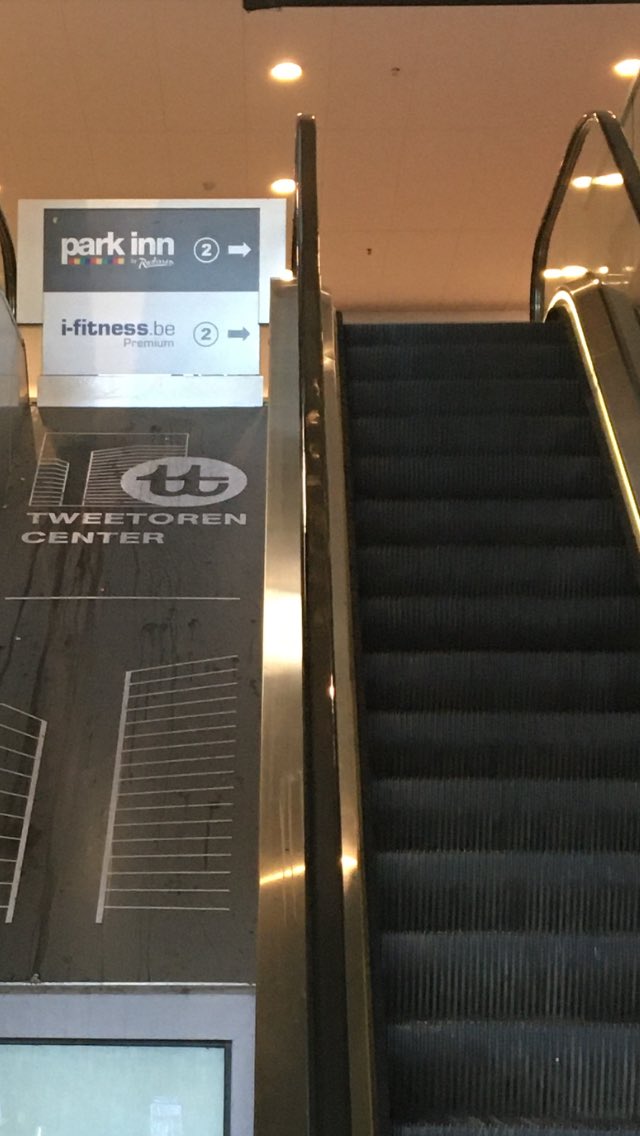 In #Hasselt gaan ze met roltrappen naar de fitness 😎