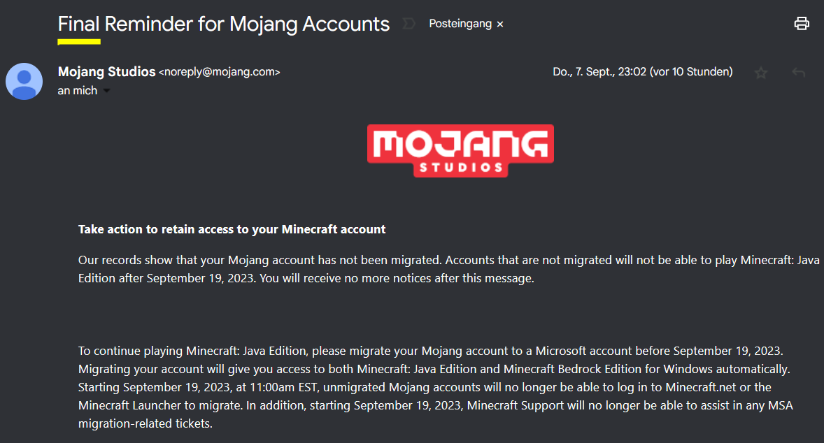 Sounds serious :)

How many of you didn't migrate, because you don't want to, or because you can't (e.g. lost decade-old email access/payment receipt)?

Does the loss of your unique IGN bother you?

My DMs are open to anyone, also Non-Followers, let me know, for a video, maybe ;)