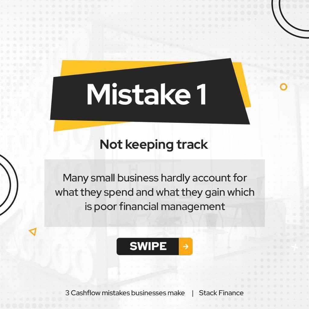 Stackfinanceapp's tweet image. Businesses make mistakes all the time. But not being aware of where the mistakes come from is a problem.

Here are some cashflow mistake that businesses make.

#stackfinance #stackelbergng #finance #accounting #hushpuppi #cashflow #16thHeadiesAwards #tips #stack #app #Byelection