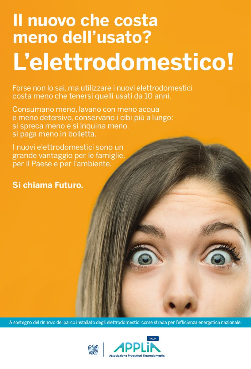 Il parco installato degli #elettrodomestici è vecchio,  questo aspetto incide notevolmente sui #consumi in bolletta. Gli apparecchi nuovi invece sconsentono con la loro #efficienza di risparmiare sui conti delle famiglie. 
 
Si chiama #futuro!
lnkd.in/dwXtyfHq
