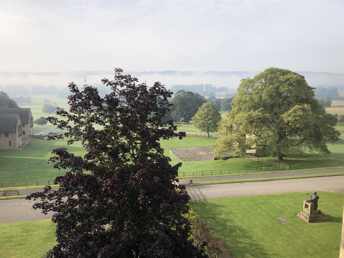 The view from my office ⁦<a href="/visitampleforth/">Ampleforth Abbey</a>⁩ never changes, but never ceases to inspire at the start of a working day!