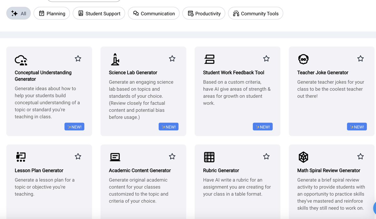 Have you checked out <a href="/magicschoolai/">MagicSchool AI 💜 🪄✨</a> ?
So many great tools for Ts 😊
Love the focus on positive school culture &amp; the many tools that save Ts precious time 👍🏼
Today I used it to write a fictional fairy tale about 2 ipads 🤔
#watchthisspace #edtech #teachersaremagic
