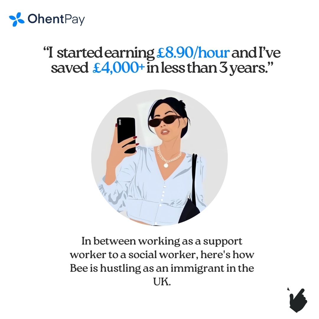 ohentpay's tweet photo. From earning £8.90/hour to saving £4,000 in less than 3 years, read how Bee is building a long-term financial plan as an immigrant in the UK.
#OhentPay #hustlestory #immigrantstories https://t.co/aX32e1CbFg