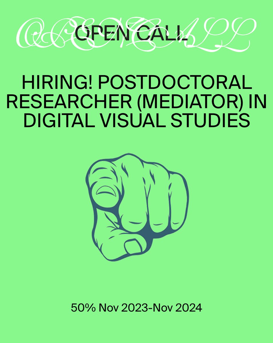 👉👀 New Call for Postdoctoral position <a href="/dvstudies/">Digital Visual Studies</a> ! 50% interdisciplinary #digitalhumanities #DAH fellowship in Digital Visual Studies in #Zurich <a href="/UZH_en/">University of Zurich</a> in collab with <a href="/BiblHertz/">Bibliotheca Hertziana</a> #MaxPlanck @UZH_dsi
Info:dvstudies.net Application: recruitment.biblhertz.it 1O Oct