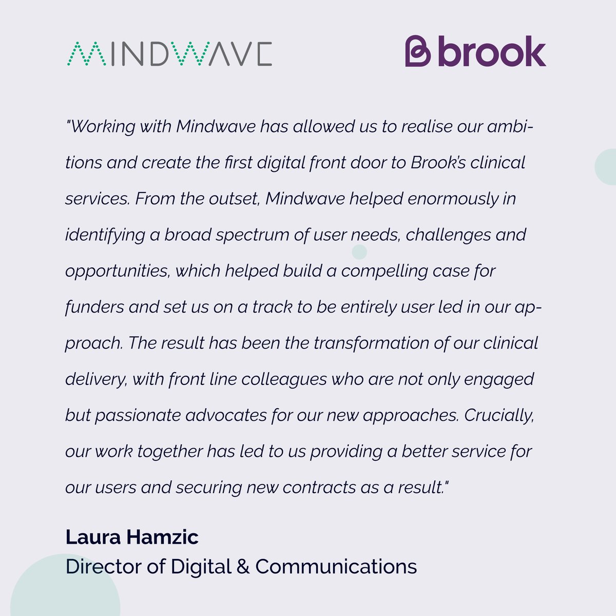 🌟 We are delighted and proud to hear that we've helped transform @BrookCharitys' clinical delivery but, more importantly, improved their service to their users 🌟 We have worked with Brook for over four years - long may our excellent relationship continue 🙌