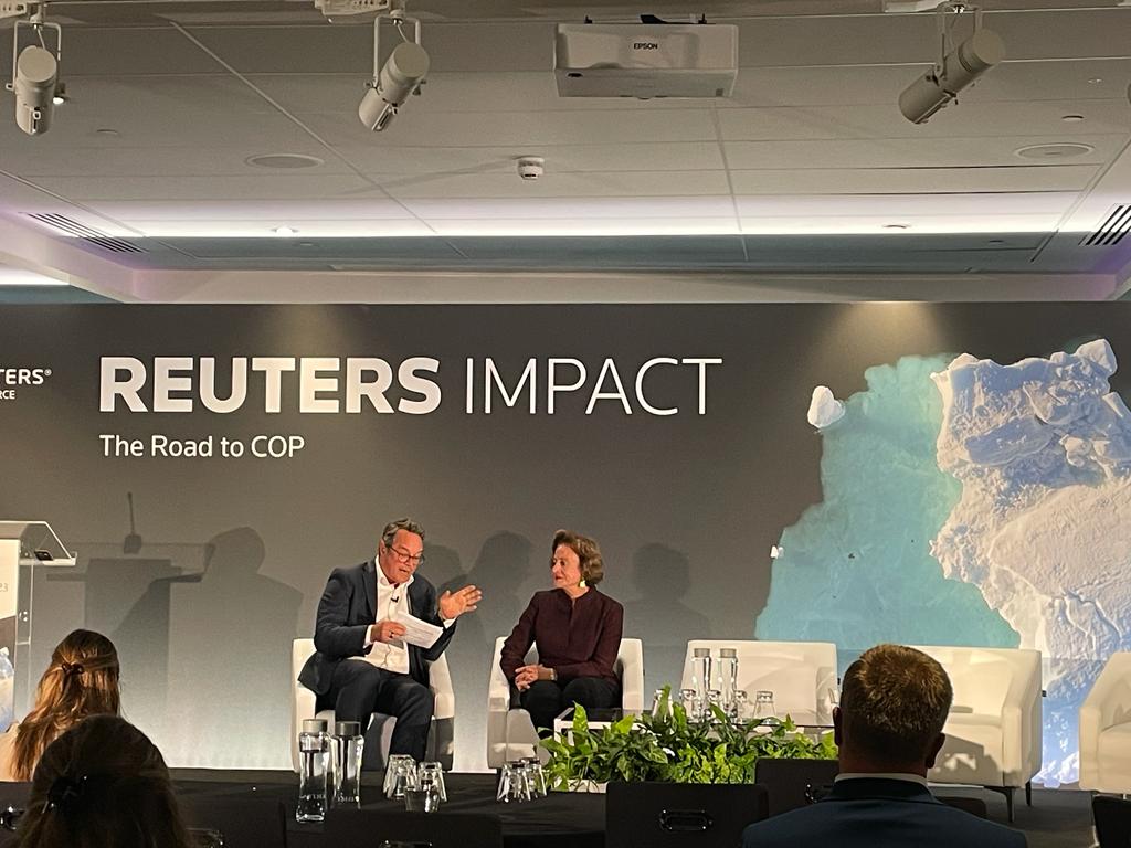 .@AnnetteNazareth joined @ReutersIMPACT's #RoadToCOP.

She spoke to @axelthrelfall about the opportunities in the #VCM: 'What's exciting is not just capital markets bringing finance to climate solutions, but also the potential sustainable development benefits.' #ReutersIMPACT