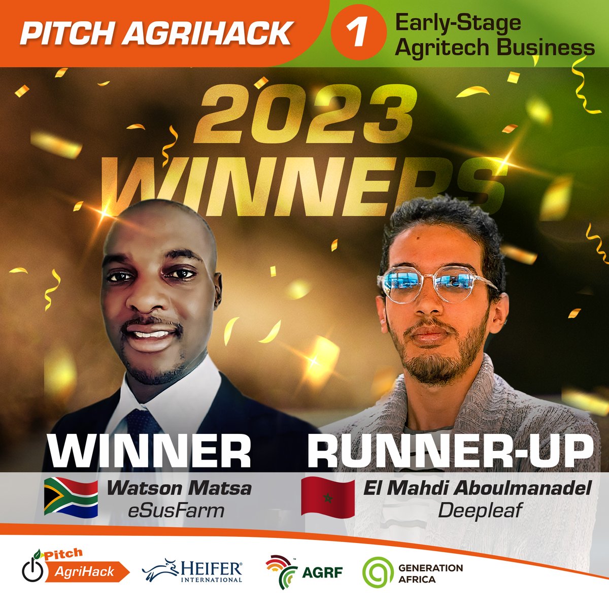 GoGettazAfrica's tweet photo. ๐ Bravo to our #AgriTech innovators on a well-deserved victory at #AGRF2023! The Early-Stage Winners are:
๐ฅWatson Matsa, @eSusFarm_Africa, ๐ฟ๐ฆ
๐ฑhttps://t.co/kdHlxZlmpD
๐ฅ El Mahdi Aboulmanadel, DeepLeaf, ๐ฒ๐ฆ
๐ฑ https://t.co/RqbKay1QXH
#AgTech4EVA
@AGRA_Africa @TheAGRF @Heifer https://t.co/na8CY2wefe