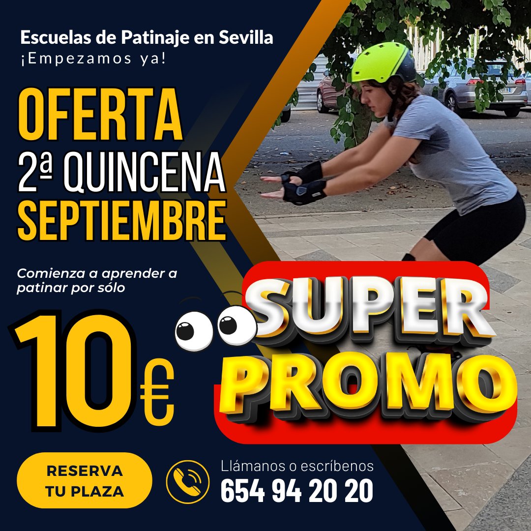 SevillaPatina's tweet photo. Nos está gustando mucho cómo están quedando los 3 grupos que estamos formando, tanto de adultos como de peques, y por eso queremos que os decidáis cuanto antes.

Si quieres comenzar a patinar, es el momento de aprovechar esta “SÚPER PROMOCIÓN”...

https://t.co/YLof3bIRps https://t.co/CvXAdpJgZ7