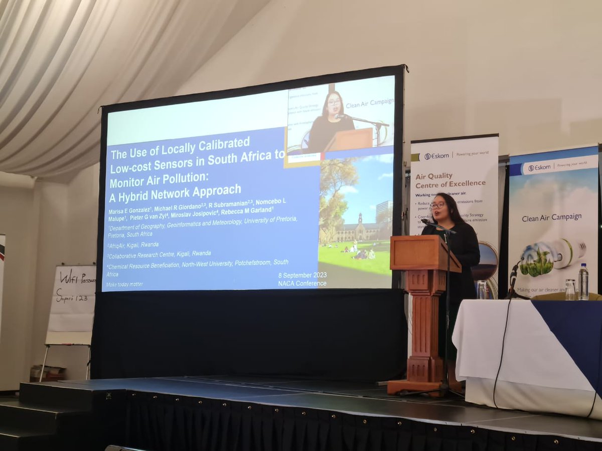 M Gonzalez discusses the use of Locally Calibrated Low-Cost Sensors in South Africa to Monitor Air Pollution: A Hybrid Network Approach
#NACA2023 #CollaboratingForCleanAir #AirPollution #ClimateChange #CleanAir