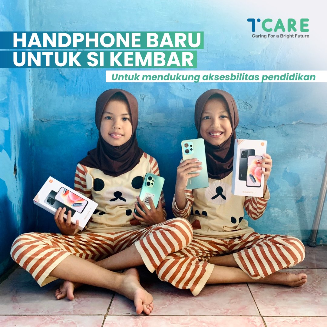 tcareid's tweet photo. https://t.co/HUG6CEOblh kembali menyalurkan handphone baru sebagai penunjang fasilitas pendidikan kepada 2 adik yatim binaan https://t.co/HUG6CEOblh.

Lindungi Hak Anak Indonesia!

#KolaborAksiTCARE https://t.co/pUTEClLaUm
