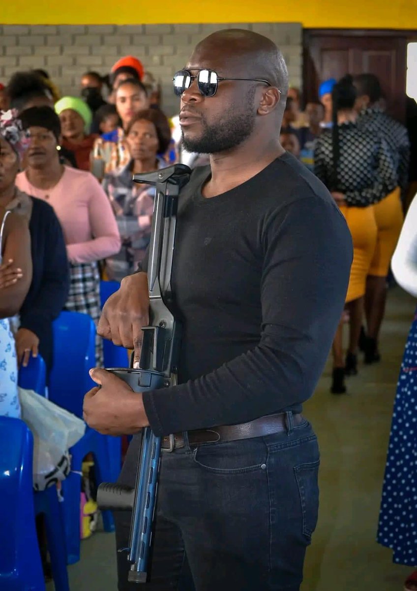 AdvoBarryRoux's tweet photo. Meet the 'Black Jesus'. Apparently, this pastor claims that his mother fell pregnant without sleeping with any man, through the Holly spirit just like Virgin Mary.

All congregants reportedly pay subscription fee to be in his church. The church fee is debited from their accounts monthly. The fee is said to be 30% of the salary of every church member. Unemployed church members reportedly pay entrance fee every Sunday