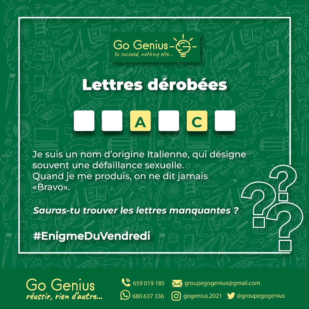 wassup_006's tweet photo. Comme tous les vendredis, @gogenius_2021 nous propose des énigmes assez intéressantes pour mettre à l'épreuve notre génie. 
Voici celle du jour. Quelqu'un a la réponse ? https://t.co/168g37kRpz