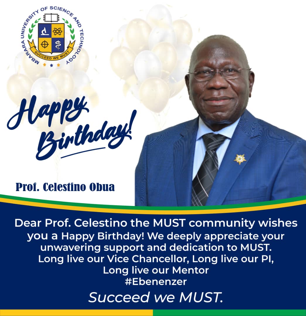 MbararaUST's tweet photo. We continue to celebrate the birthday of our dear Vice Chancellor Prof. Celestino Obua.

#MUSTUpdates https://t.co/wCYAPnZNJI