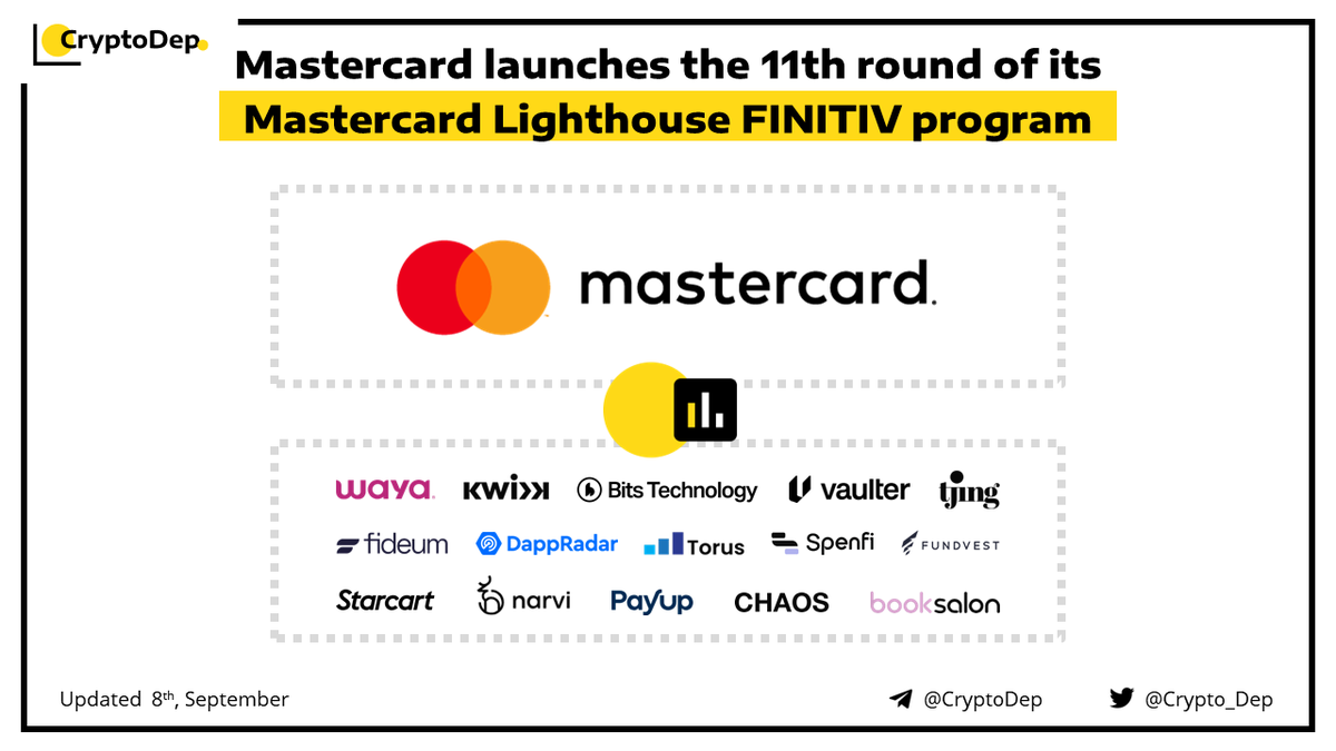 ⚡️ <a href="/Mastercard/">Mastercard</a> launches the 11th round of its Mastercard Lighthouse FINITIV program

#Mastercard introduces 15 projects of its Mastercard Lighthouse FINITIV 2023 Fall program. This fall, the partnership program will focus on Sweden, Finland, and Lithuania, welcoming fintech and