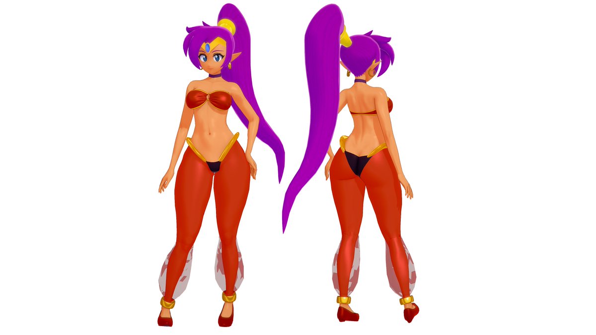 shiftnoid's tweet photo. I've finally refined this Shantae model into probably one of the best looking Shantae models for Koikatsu. Particularly proud of the panty and gold clasps.
The pants aren't perfect, but hey, it works!

#koikatsu #koikatu #コイカツ #Shantae https://t.co/5j3A6tx2Ai