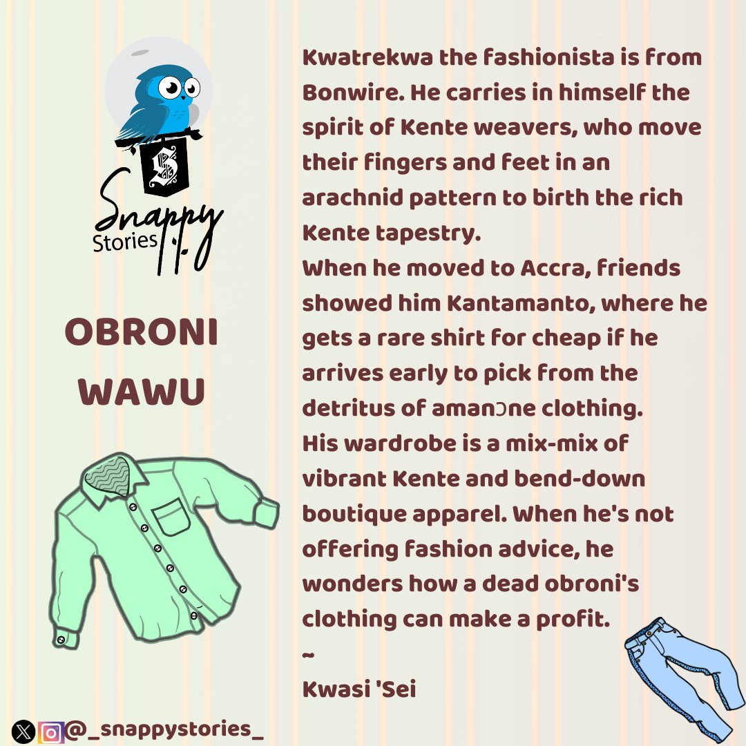 Kwatreka wonders. Shall we wonder along with him? #writingcommunity #fridayreads #writersofafrica #writersoftwitter #africanwriting #thrift #kantamantoatyourdoorstep #kantamanto #foose #fashionblogger #fashonista #waste #secondhand #handdown