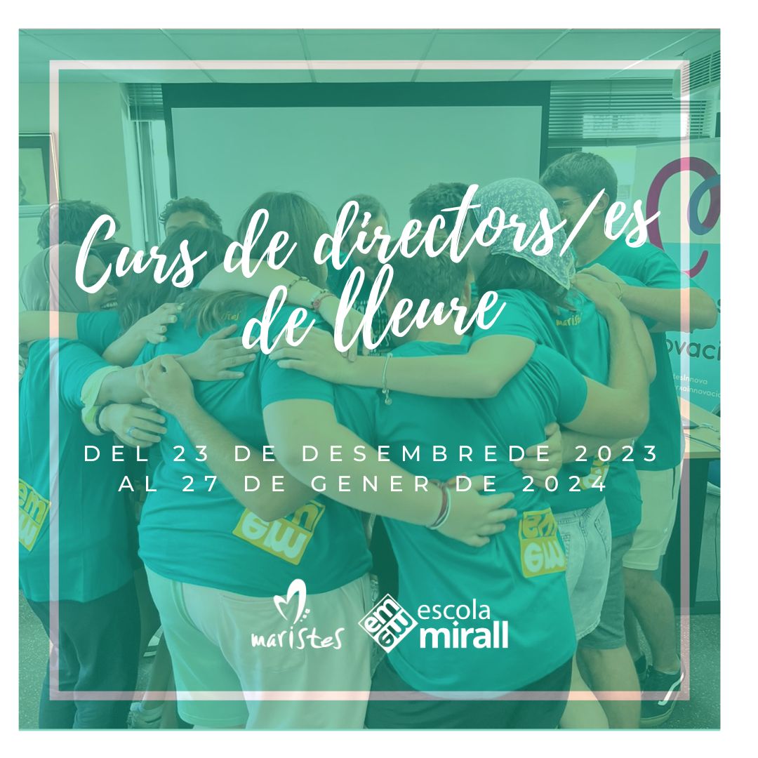 🌀Ets monitor/a d'#esplai o #cau? Forma't com a director/a d'educació en el lleure aquest Nadal!! 
👉mirall.cat/noticies/curs-…
🗓️Data límit 9 de desembre!
 
<a href="/MaristesCat/">Maristes Catalunya</a>