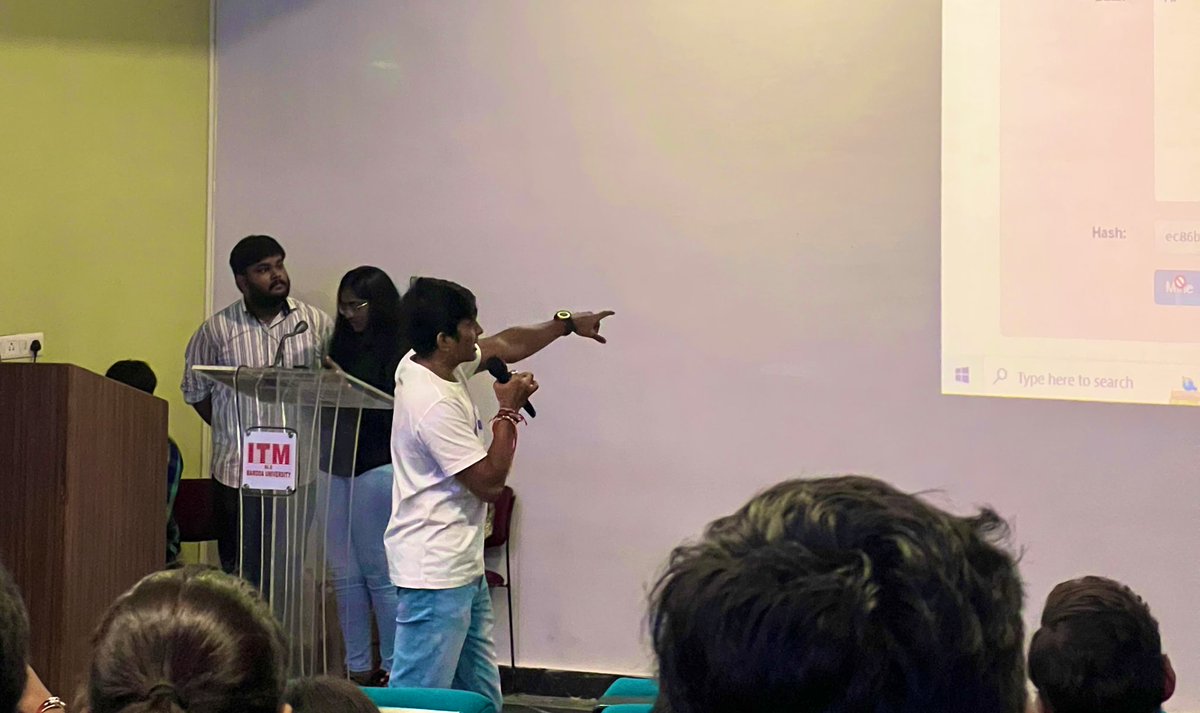 SanghaviAnusha's tweet photo. Exploring the Boundless Potential of Blockchain at Our College's #BlockchainDay! 🚀 With great sessions on introduction to blockchain with @imjp19_ QnA session with @0xharsh1001 and deep dive in block chain with @0xrahul
@HexsocietyCo @PolygonVadodara @0xPolygon @0xPolygonDevs https://t.co/Drf6LOD6NE