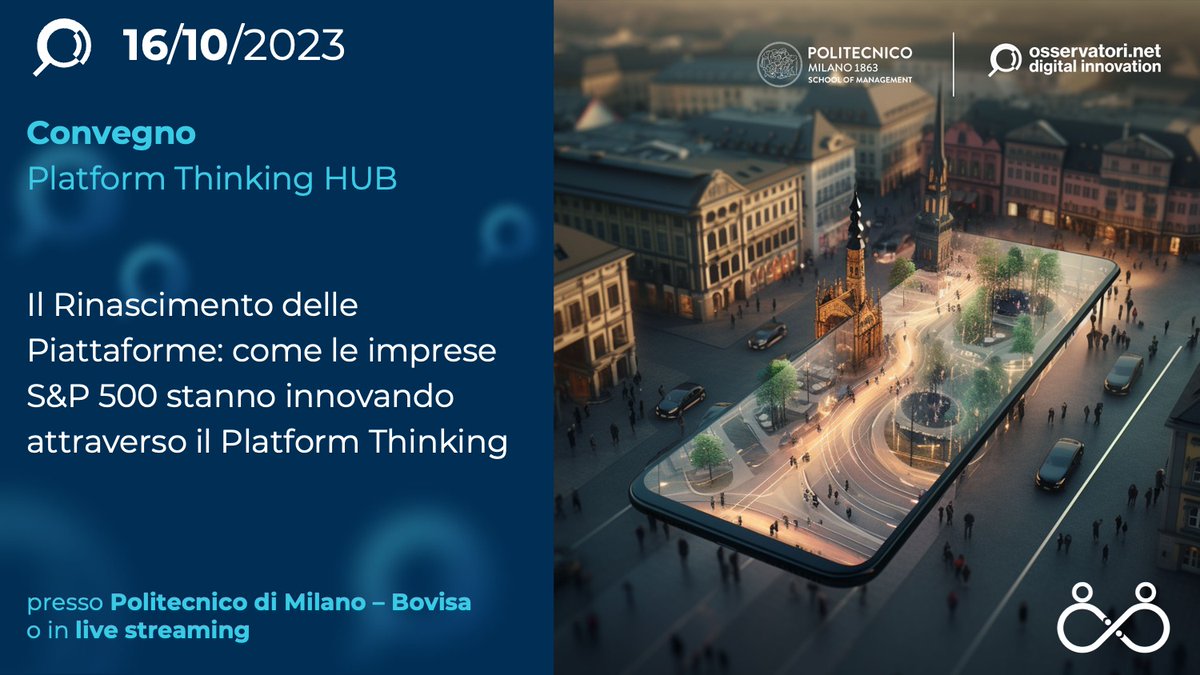 Daniel Trabucchi (@danieltrabucchi) on Twitter photo 📅 #SaveTheDate - Lunedì 16 ottobre - Convegno "Il Rinascimento delle Piattaforme: come le imprese S&P 500 stanno innovando attraverso il #PlatformThinking". Iscriviti subito per partecipare #gratuitamente 👉 bit.ly/4809mTz
<a href="/Osserv_Digital/">Osservatori Digital</a> <a href="/L_I_Buganza/">Tommaso Buganza</a> 📅 #SaveTheDate - Lunedì 16 ottobre - Convegno "Il Rinascimento delle Piattaforme: come le imprese S&P 500 stanno innovando attraverso il #PlatformThinking". Iscriviti subito per partecipare #gratuitamente 👉 bit.ly/4809mTz
<a href="/Osserv_Digital/">Osservatori Digital</a> <a href="/L_I_Buganza/">Tommaso Buganza</a>
