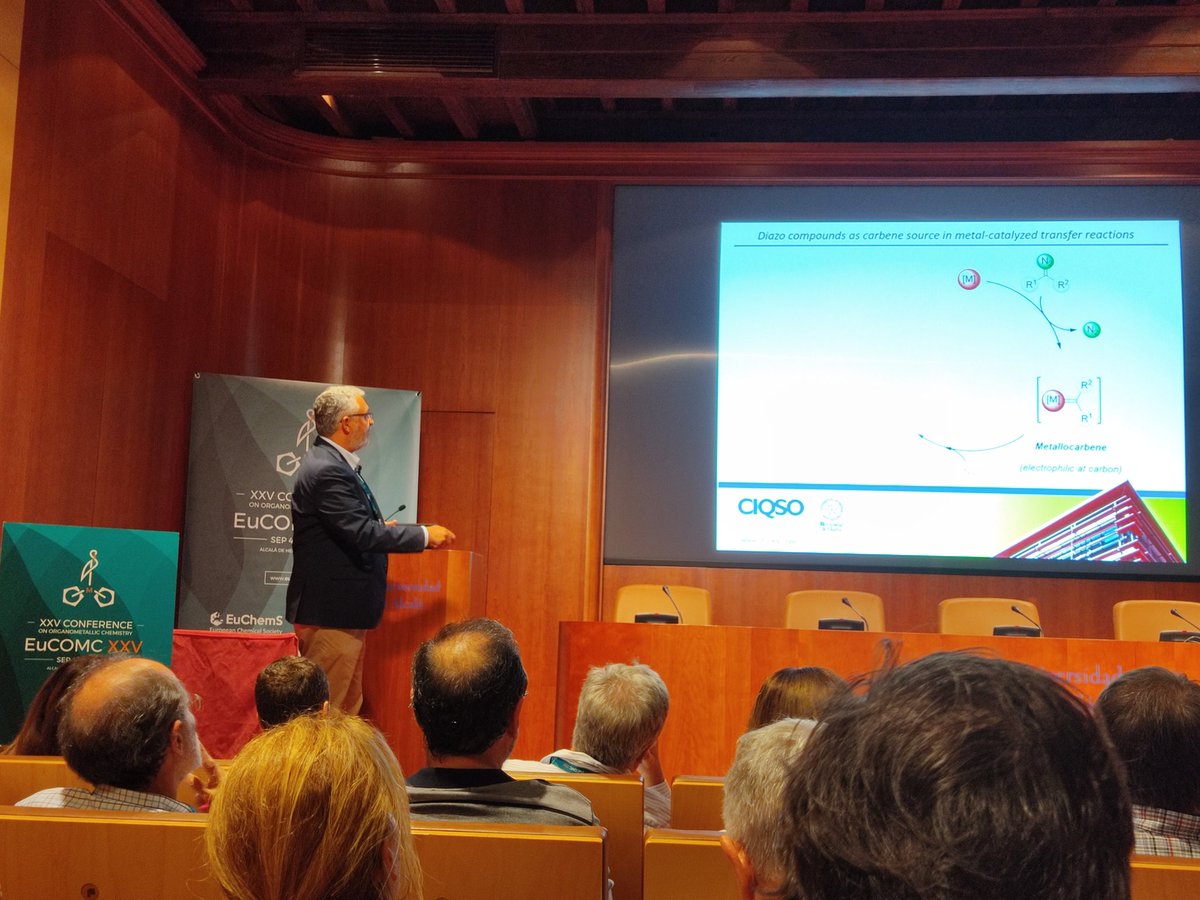 Eucomc2023 (@eucomc2023) on Twitter photo In our last day 🥲 of the EuCOMC 2023, the warmest atmosphere to welcome Prof. Pedro Pérez, delivering an outstanding lecture: carbenes and nitrenes towards challenging methane activation ⚗️🧪👏👏👏@rseq <a href="/EuChemS/">EuChemS</a> <a href="/OEuchems/">OrganometallicDiv_EuCHEMS</a> <a href="/geqo/">Greg</a> <a href="/uah/">usman haque</a>
<a href="/PedroJPerez65/">Pedro J. Perez</a> In our last day 🥲 of the EuCOMC 2023, the warmest atmosphere to welcome Prof. Pedro Pérez, delivering an outstanding lecture: carbenes and nitrenes towards challenging methane activation ⚗️🧪👏👏👏@rseq <a href="/EuChemS/">EuChemS</a> <a href="/OEuchems/">OrganometallicDiv_EuCHEMS</a> <a href="/geqo/">Greg</a> <a href="/uah/">usman haque</a>
<a href="/PedroJPerez65/">Pedro J. Perez</a>