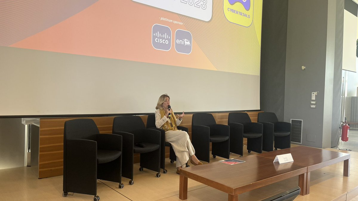 CyberSecNatLab's tweet photo. 🎮👾 L’intervento della Vice Direttore Generale dell'Agenzia per la Cybersicurezza Nazionale Nunzia Ciardi.
https://t.co/wpzfdw6ncA
#OliCyber #CyberTrials #cybersecurity #scuola https://t.co/MDC7WKYSX2