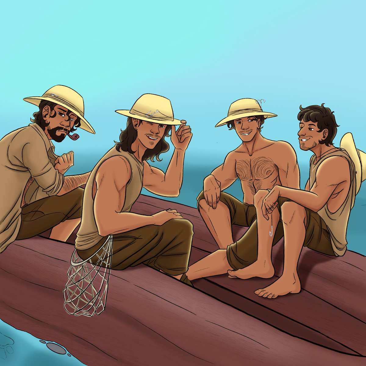 EBareee's tweet photo. Los Pescadores/The Fishermen
Little project I’m workin on to simply practice some fun things. Get back to them soon hopefully.
#conceptart #fishermenart #pescadores #art #drawing #digitalart #comicart #comicconcept https://t.co/x1CNejLnri
