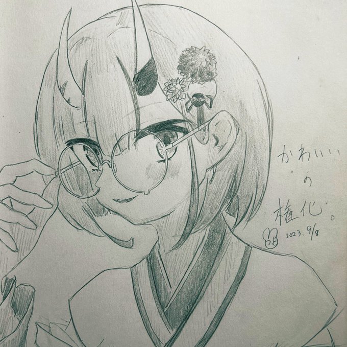 #百鬼絵巻
おいおいショートにメガネっておいおい 
