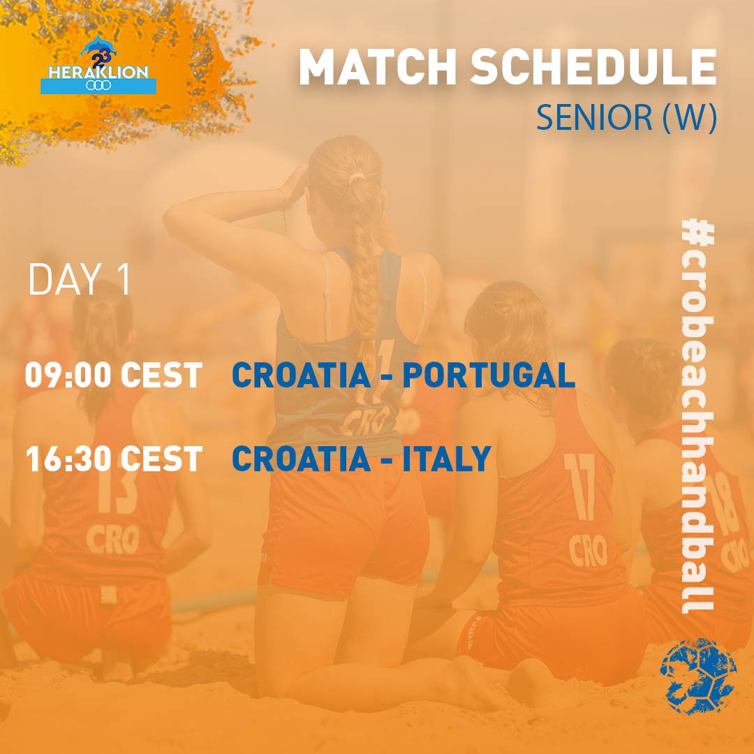 crobeach's tweet photo. We are counting the last moments before the first #crobeachhandball 🇭🇷 matches at the Mediterranean Beach Games 💪 

Make sure to clear your schedule for tomorrow's matches 🤾‍♂️🤾‍♀️

#rukometnapijesku #beachhandball https://t.co/VuTNxf25Y6