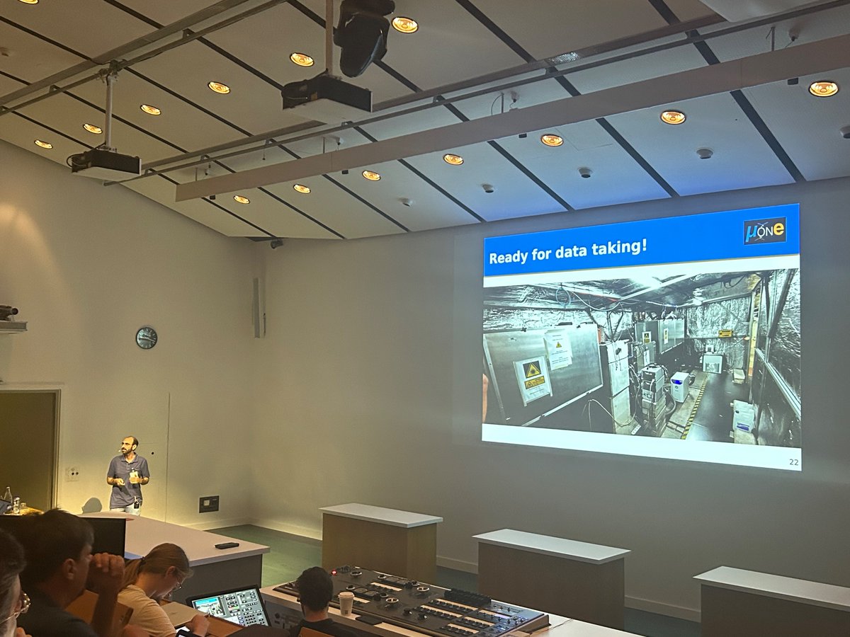 MKMontheLattice's tweet photo. “Ready for data taking!” … Last day of the 6th plenary workshop of the Muon g-2 Theory Initiative kicked off with a fresh from the lab update by Riccardo Pilato (@LivUni) on #ThisWeek’s #MUonE test run @CERN #TestRun2023 https://t.co/ICNqYiEInU https://t.co/bxZefM157o