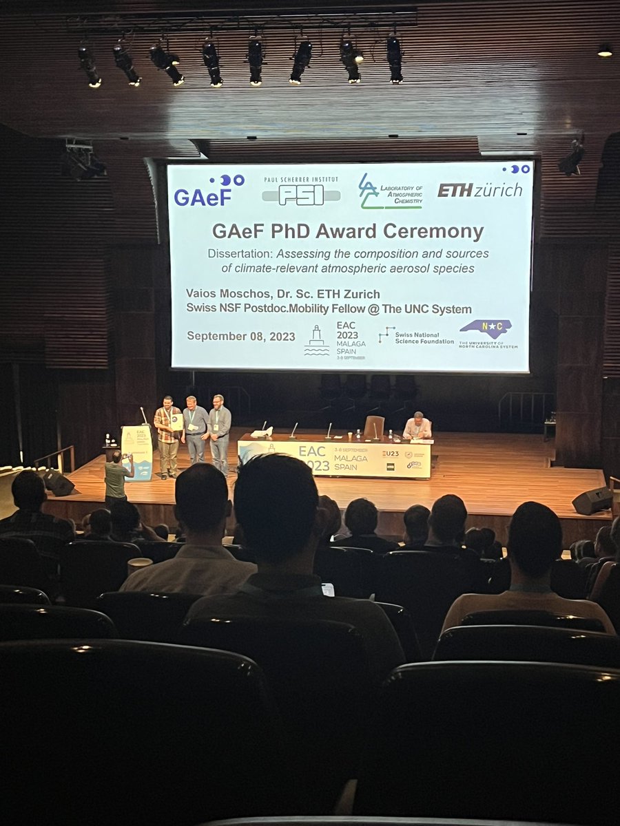 Laboratory of Atmospheric Chemistry (LAC) (@psi_lac) on Twitter photo Congratulations to our Alumnus Vaios for receiving the <a href="/G_Ae_F/">GAeF - Gesellschaft für Aerosolforschung e. V.</a> PhD award at #EAC2023 for his work on chemical composition and sources of atmospheric aerosols
nature.com/articles/s4156… Congratulations to our Alumnus Vaios for receiving the <a href="/G_Ae_F/">GAeF - Gesellschaft für Aerosolforschung e. V.</a> PhD award at #EAC2023 for his work on chemical composition and sources of atmospheric aerosols
nature.com/articles/s4156…