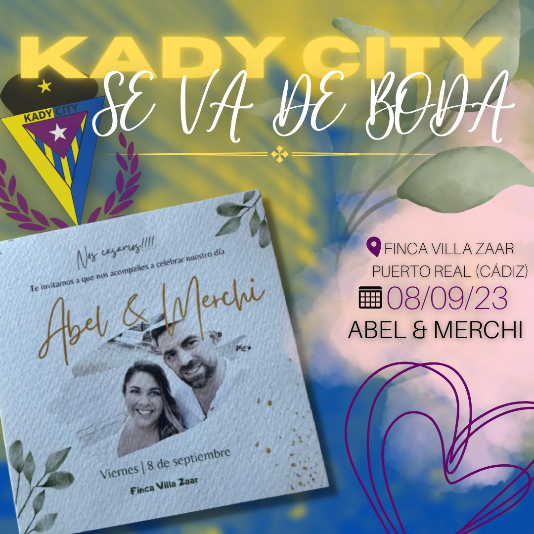KadyCity's tweet photo. ¡𝗟𝗟𝗘𝗚𝗢 𝗘𝗟 𝗗𝗜𝗔!
💍𝗞𝗔𝗗𝗬 𝗖𝗜𝗧𝗬 se va de Boda.
✨Nuestro Vicepresidente @abel_massa celebra su enlace matrimonial con #Merchi.
🫶🏽Desde el club os deseamos que paséis un día inolvidable, estaremos presentes para disfrutarlo.
¡Vivan los novios!
#KADYCITY
🟡🔵 https://t.co/o4pls5oAwc