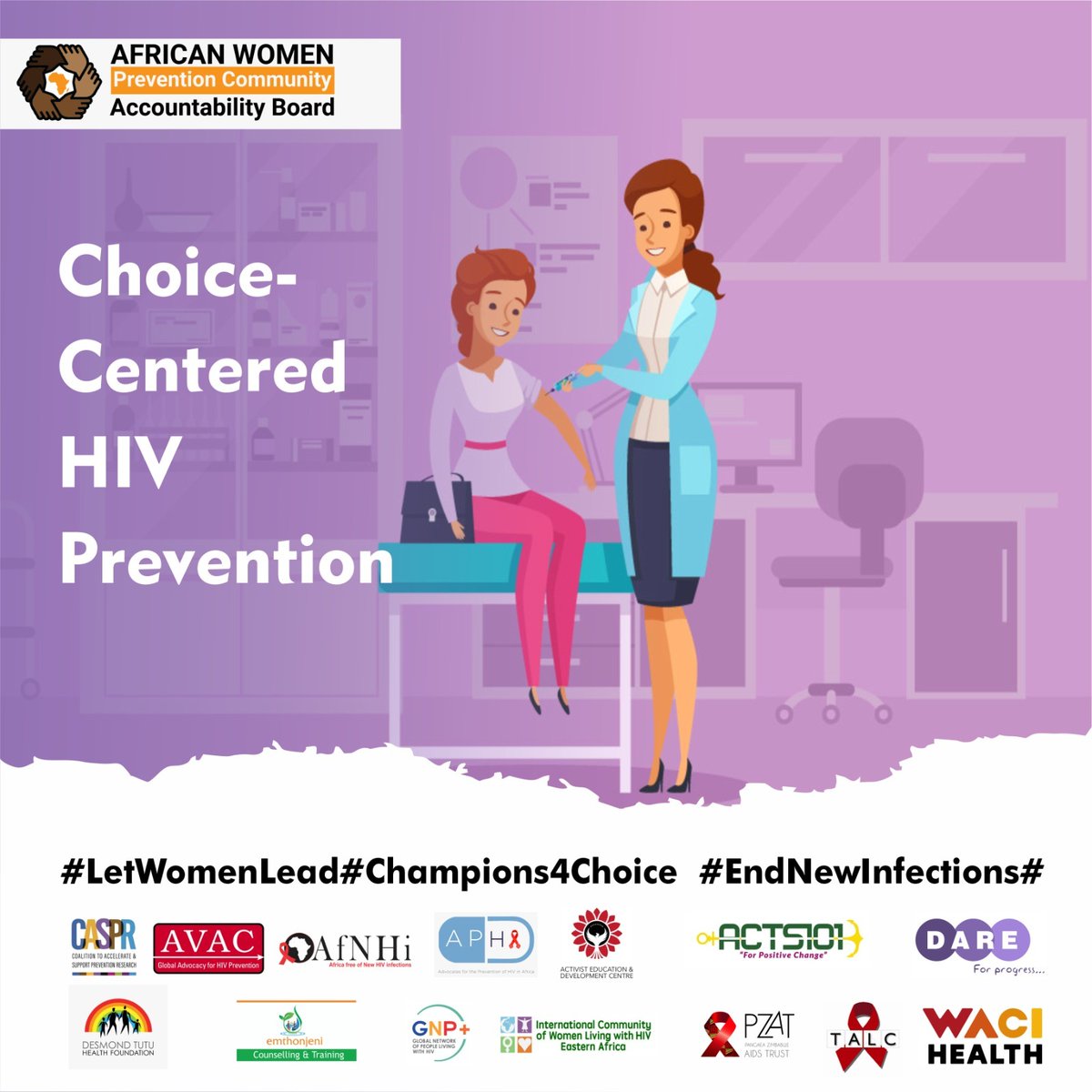 Let's prioritise choice, providing a diverse range of prevention solutions tailored to the distinct needs of each African woman and girl. The #ChoiceManifesto is our roadmap to #EndNewInfections as we stand strong as #Champions4Choice

@HIVpxresearch
@apha_sa
@Acts101U
@gnpplus