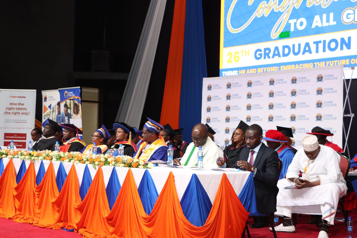 CHRM_College's tweet photo. The CHRM College Alumni Chairperson Godrick Authur Itur giving an address during the #26thchrmgraduation he congratulated all the graduands for their hard work and the great milestone they have achieved today. https://t.co/OMYXks4H0g