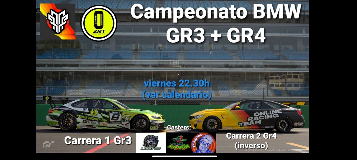 overtake68tv's tweet photo. Buenos días guapos😍
CAMPEONATO BMW GR3/GR4 BY
@zeroracingteam &amp; @ScuderiaORT
Tres salas. Doble carrera
@Tururu233 🎙️
@TCMJordiGrass  🎙️
y un servidor 🎙️

Te lo vas a perder?
22:15 abrimos directo
https://t.co/IiVfcAXwj8
Te esperamos.
Let's have fun guys 🤟😜 https://t.co/IBfRP3c1IM