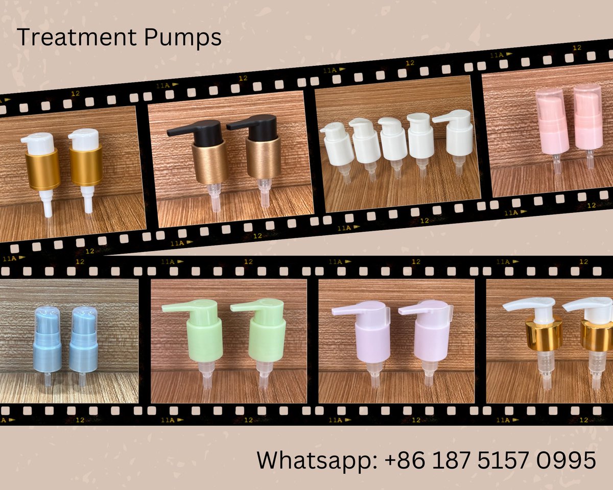 Introducing some of our treatment/lotion  pumps, from customization to convenience, our treatment pump offers the  perfect solution tailored to your specific needs. 
#treatmentpump #creampump #lotionpump #beautypackaging #skincarepackaging #dispensing