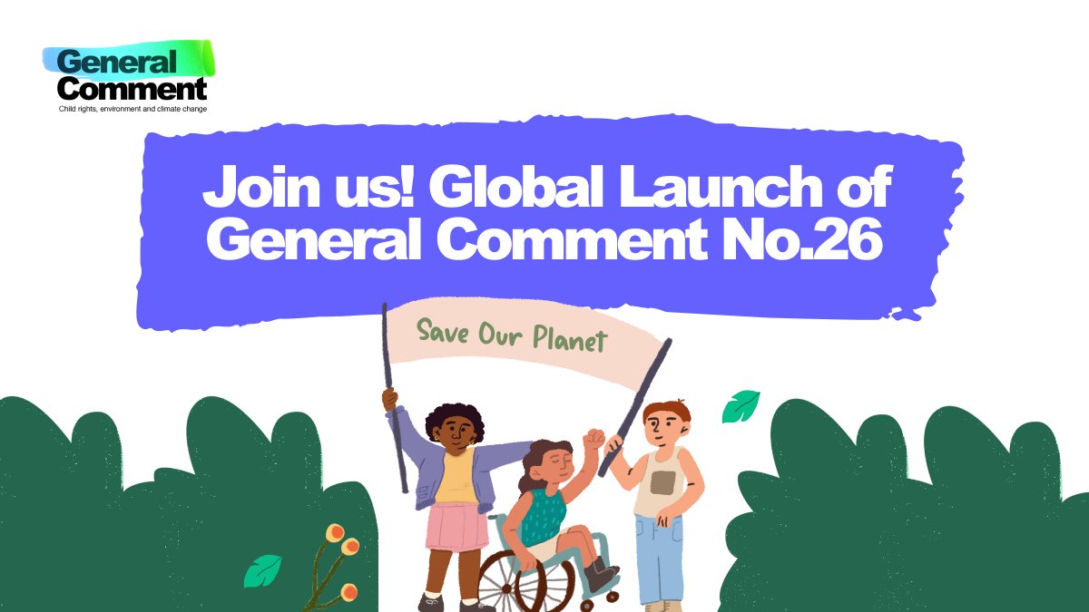tdh_de's tweet photo. The Global Launch of @UNChildRights1βs General Comment No. 26 is happening soon! Follow our countdown to the launch, and help us spread the word! https://t.co/rDo5cuTdFz
#CountdownGC26 #GC26 https://t.co/ARfMdY1kXc