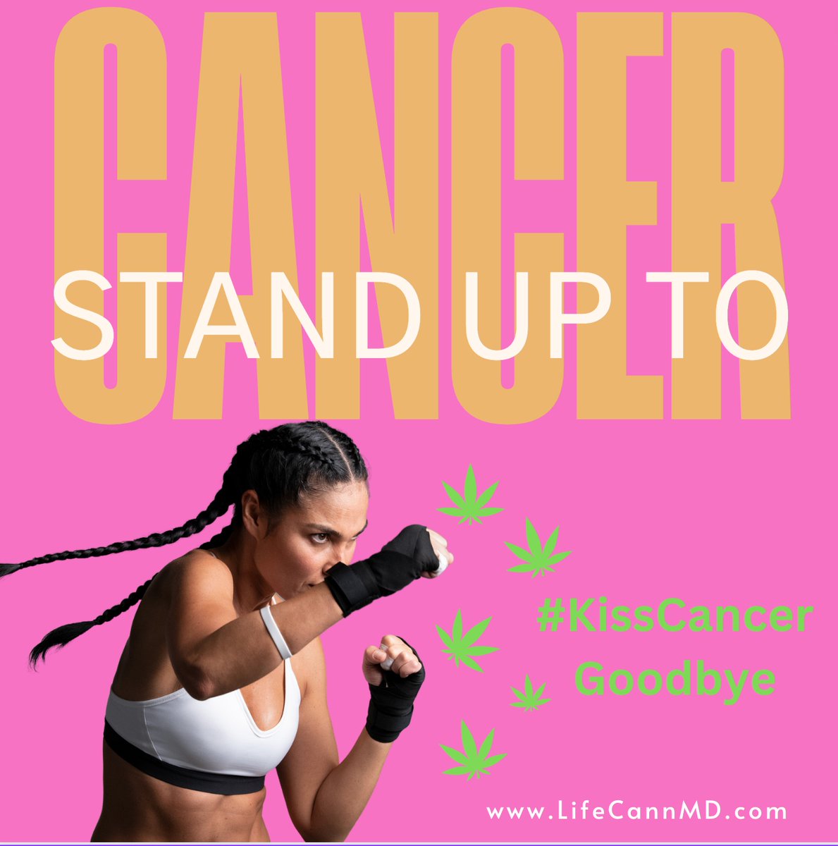Join the fight against cancer by sharing a kiss with a loved one, or better yet, with yourself!  Find out if you qualify for a Medical Marijuana Card.  ⁠1-833-LIFECANN / visit lifecannmd.com 
#LifeCannMD #kisscancergoodbye #cancersucks #cancersurvivor #kissgoodbye