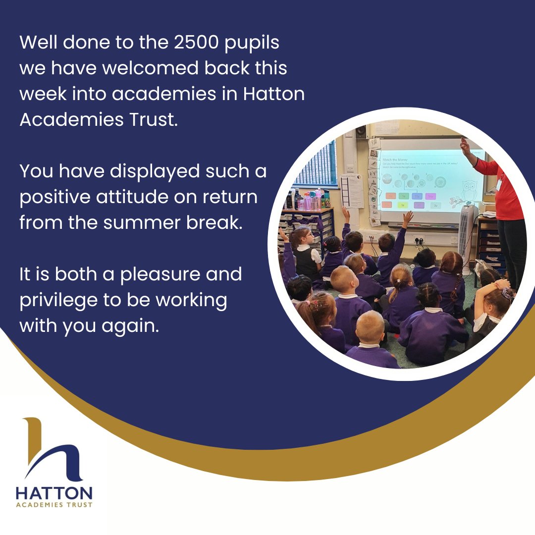 HattonAcademies's tweet image. A warm welcome to existing and new families to the trust #backtoschool #Term1 @Oakway2014 @vicpriaca @HeartofHatton @ectonacademy