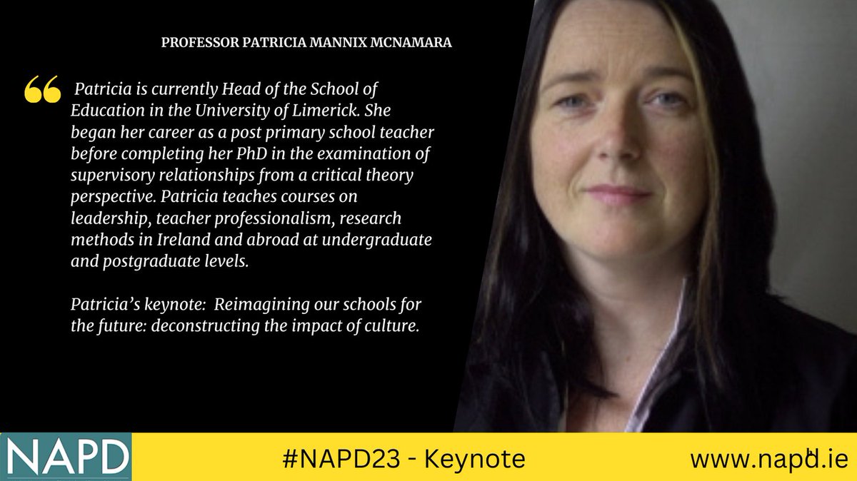 Our 2023 NAPD Conference is not to be missed - Register now via napd.ie - over the next couple of weeks we will share details of our Keynotes and workshops with you! Book Now - places are filling up VERY fast!