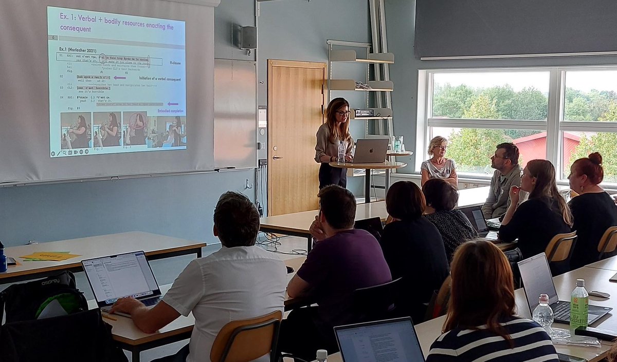 Anne-Sylvie Horlacher &amp; Simona Pekarek Doehler showing how if-clauses are followed by embodied demonstrations of the consequences. Beautiful illustration of the multimodal power of grammar!