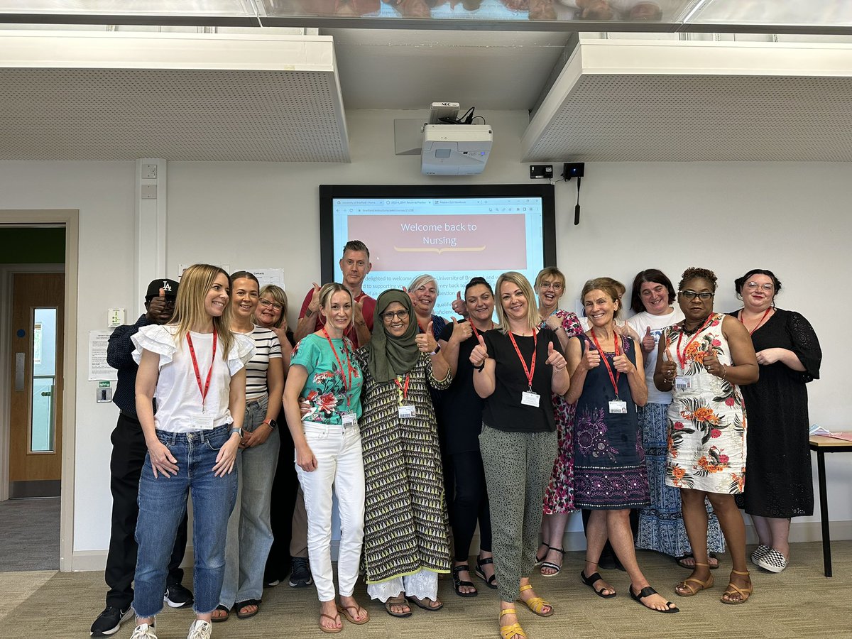 FiCroucher's tweet photo. The Return to Practice students have had a very busy week 👍 They have all done so well and it’s been great meeting everyone. @UoB_Nursing @UniofBradford 
#returntonursing
#teambradford https://t.co/WIHAYX4E4x